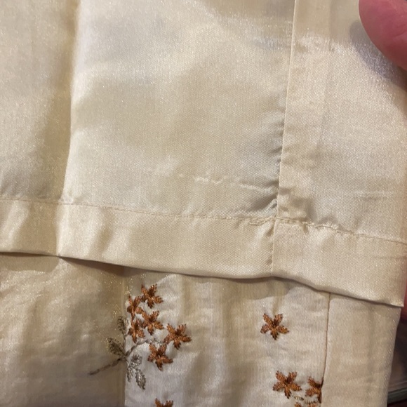 Dana Buchman S 12 Women’s Cream Embroidered Pants - Picture 8 of 12